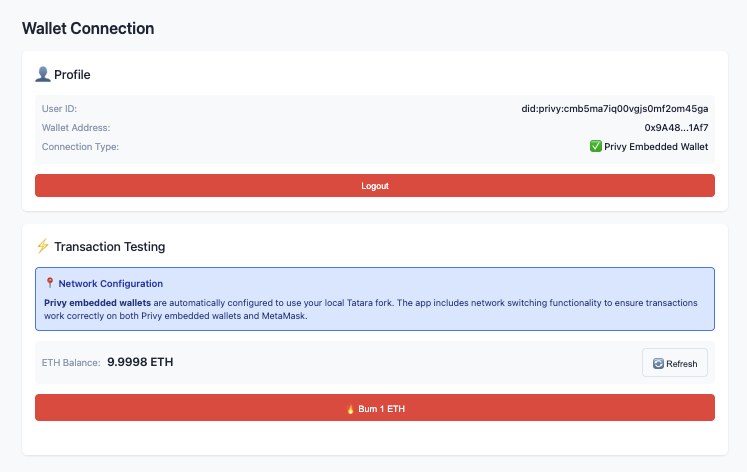 Burn function visible